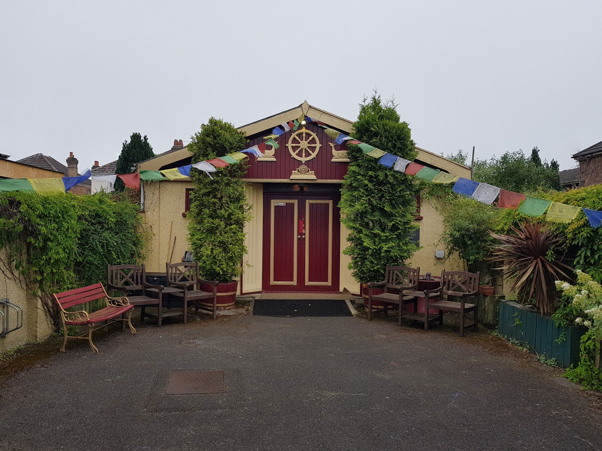 Outside of the Sakya Thubten Ling center